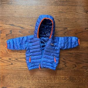 Patagonia Down Sweater Hoody (size 6-12 months).
